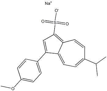6-Isopropyl-3-(4-methoxyphenyl)azulene-1-sulfonic acid sodium salt Structure