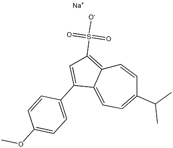 6-Isopropyl-3-(4-methoxyphenyl)azulene-1-sulfonic acid sodium salt Struktur