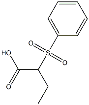 2-フェニルスルホニルブタン酸 化学構造式