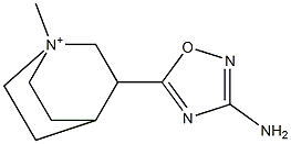 3-(3-Amino-1,2,4-oxadiazol-5-yl)-1-methylquinuclidin-1-ium Struktur