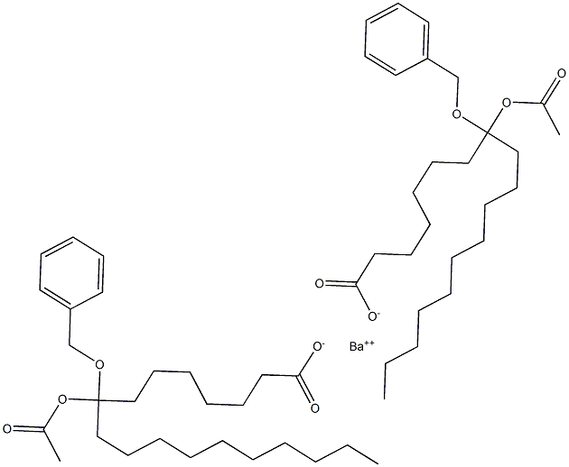 Bis(8-benzyloxy-8-acetyloxystearic acid)barium salt 结构式