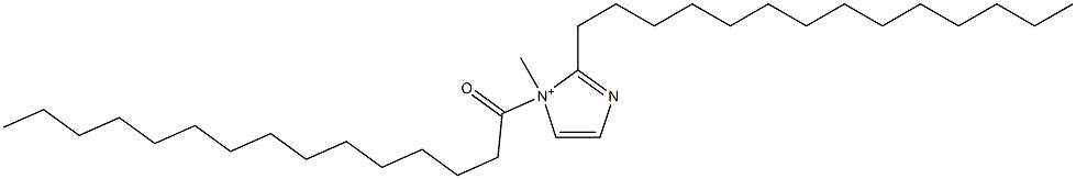1-メチル-1-ペンタデカノイル-2-テトラデシル-1H-イミダゾール-1-イウム 化学構造式
