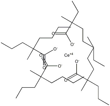 Cerium(IV)2-ethyl-2-methylheptanoatetris(2-methyl-2-propylhexanoate) Struktur