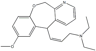 5,11-Dihydro-5-[(Z)-3-diethylamino-1-propenyl]-7-methoxy[1]benzoxepino[3,4-b]pyridine,,结构式