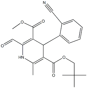 4-(2-Cyano-phenyl)-2-formyl-6-methyl-1,4-dihydropyridine-3,5-dicarboxylic acid 3-methyl 5-neopentyl ester