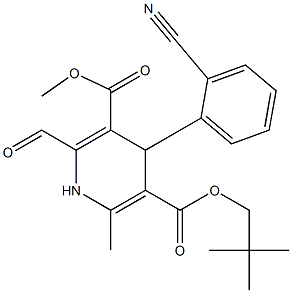  4-(2-Cyano-phenyl)-2-formyl-6-methyl-1,4-dihydropyridine-3,5-dicarboxylic acid 3-methyl 5-neopentyl ester