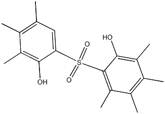 2,2'-Dihydroxy-3,3',4,4',5,5',6-heptamethyl[sulfonylbisbenzene] Struktur