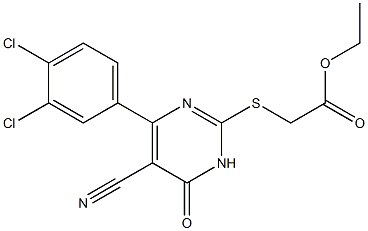 [[3,4-Dihydro-6-(3,4-dichlorophenyl)-4-oxo-5-cyanopyrimidin]-2-ylthio]acetic acid ethyl ester