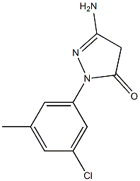 3-Amino-1-(3-chloro-5-methylphenyl)-5(4H)-pyrazolone 结构式