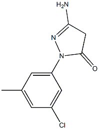 3-Amino-1-(3-chloro-5-methylphenyl)-5(4H)-pyrazolone Structure