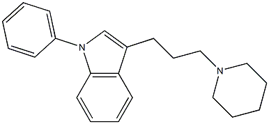 1-Phenyl-3-(3-piperidinopropyl)-1H-indole Structure