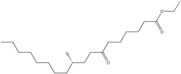 [S,(+)]-10-Methyl-7-oxostearic acid ethyl ester 结构式