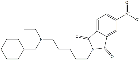 N-[5-[Ethyl(cyclohexylmethyl)amino]pentyl]-5-nitrophthalimide,,结构式