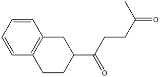 1-[(1,2,3,4-Tetrahydronaphthalen)-2-yl]pentane-1,4-dione,,结构式