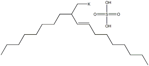 Sulfuric acid 2-octyl-3-undecenyl=potassium ester salt,,结构式