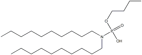 N,N-ジデシルアミドりん酸水素ブチル 化学構造式