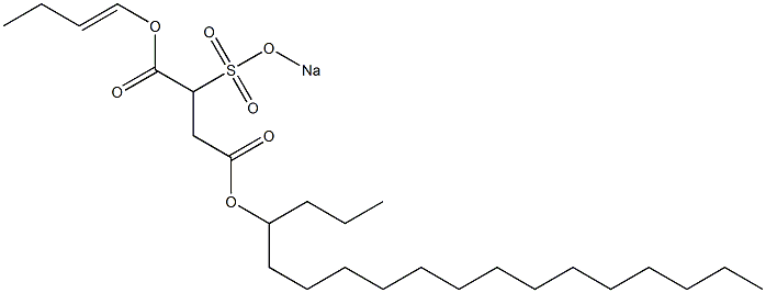 2-(Sodiosulfo)succinic acid 4-octadecyl 1-(1-butenyl) ester 结构式