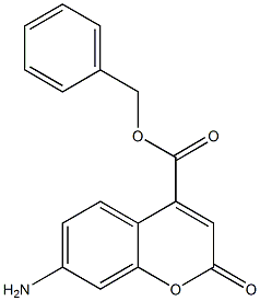 7-Amino-2-oxo-2H-1-benzopyran-4-carboxylic acid benzyl ester,,结构式
