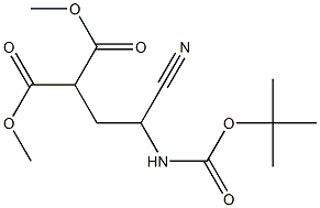 2-[2-Cyano-2-(tert-butyloxycarbonylamino)ethyl]malonic acid dimethyl ester Structure