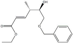 (2E,4S,5R)-6-Benzyloxy-5-hydroxy-4-methyl-2-hexenoic acid ethyl ester 结构式