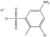 3-アミノ-5-クロロ-6-メチルベンゼンスルホン酸カリウム 化学構造式