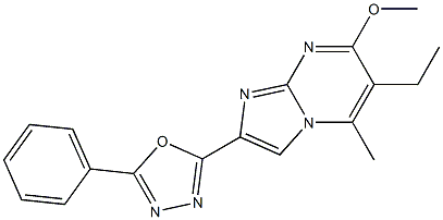 2-(5-Phenyl-1,3,4-oxadiazol-2-yl)-6-ethyl-7-methoxy-5-methylimidazo[1,2-a]pyrimidine Structure