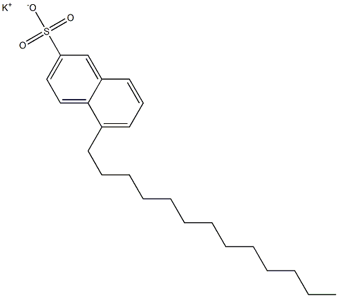 5-トリデシル-2-ナフタレンスルホン酸カリウム 化学構造式