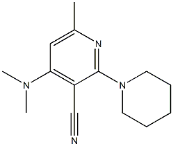 2-Piperidino-4-(dimethylamino)-6-methylpyridine-3-carbonitrile Structure