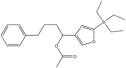 Acetic acid 1-[5-(triethylsilyl)-3-furyl]-4-phenylbutyl ester,,结构式