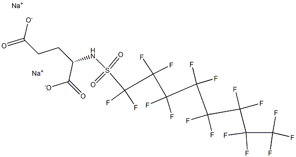 N-(Heptadecafluorooctylsulfonyl)glutamic acid disodium salt Struktur
