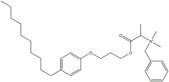 N,N-Dimethyl-N-benzyl-N-[1-[[3-(4-decylphenyloxy)propyl]oxycarbonyl]ethyl]aminium Structure