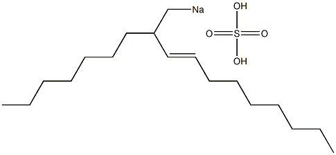 Sulfuric acid 2-heptyl-3-undecenyl=sodium ester salt,,结构式