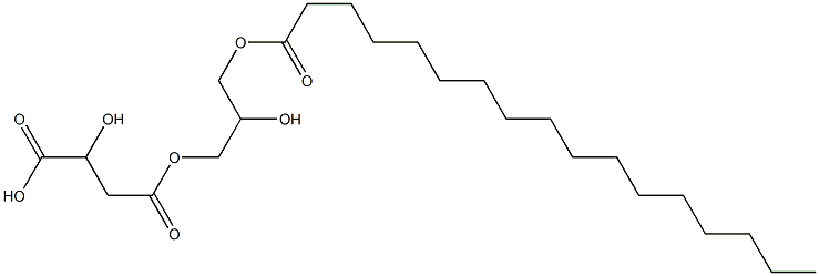 2-Hydroxybutanedioic acid hydrogen 4-[2-hydroxy-3-(heptadecanoyloxy)propyl] ester Struktur