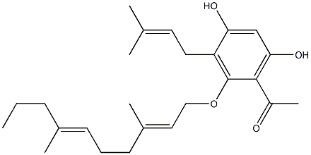 2'-[(3,7-Dimethyldeca-2,6-dien-1-yl)oxy]-3'-(3-methyl-2-butenyl)-4',6'-dihydroxy-acetophenone