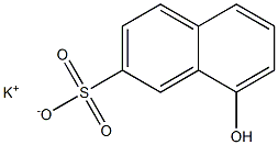 8-Hydroxy-2-naphthalenesulfonic acid potassium salt,,结构式