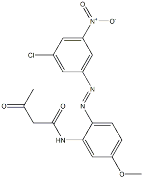 2-Acetyl-2'-(3-chloro-5-nitrophenylazo)-5'-methoxyacetanilide Struktur