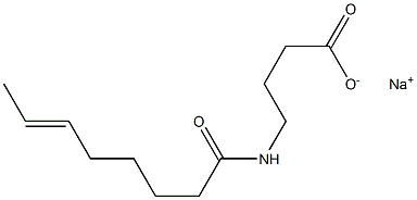4-(6-Octenoylamino)butyric acid sodium salt Structure