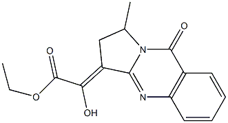 2-[(1-Methyl-1,2,3,9-tetrahydro-9-oxopyrrolo[2,1-b]quinazolin)-3-ylidene]-2-hydroxyacetic acid ethyl ester Structure