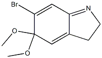 6-Bromo-3,5-dihydro-5,5-dimethoxy-2H-indole 结构式