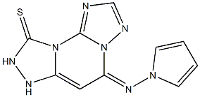 5-ピロリジノビス[1,2,4]トリアゾロ[1,5-a:4',3'-c]ピリミジン-9(8H)-チオン 化学構造式