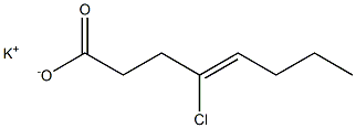 4-Chloro-4-octenoic acid potassium salt Structure