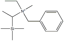 N-(ベンジル)-N-エチル-N-メチル-1-トリメチルシリルエタンアミニウム 化学構造式