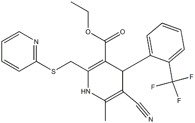5-Cyano-1,4-dihydro-6-methyl-2-[(2-pyridinylthio)methyl]-4-(2-trifluoromethylphenyl)pyridine-3-carboxylic acid ethyl ester