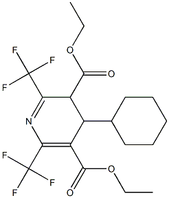 3,4-Dihydro-2,6-bis(trifluoromethyl)-4-cyclohexylpyridine-3,5-dicarboxylic acid diethyl ester