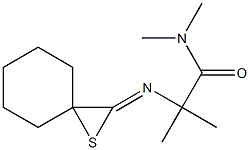 (2Z)-2-[[2-(ジメチルアミノ)-2-オキソ-1,1-ジメチルエチル]イミノ]-1-チアスピロ[2.5]オクタン 化学構造式