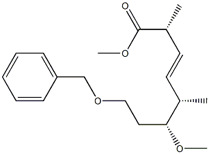 (2R,5S,6R,3E)-8-(Benzyloxy)-6-methoxy-2,5-dimethyl-3-octenoic acid methyl ester Struktur