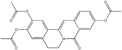 5,6-Dihydro-2,3,10-triacetoxy-8H-dibenzo[a,g]quinolizin-8-one 结构式