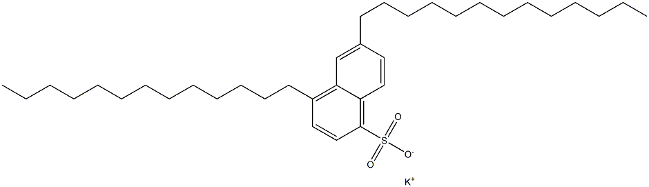 4,6-Ditridecyl-1-naphthalenesulfonic acid potassium salt Struktur