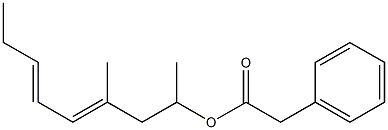 フェニル酢酸1,3-ジメチル-3,5-オクタジエニル 化学構造式