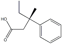 [S,(+)]-β-エチル-β-メチルヒドロけい皮酸 化学構造式
